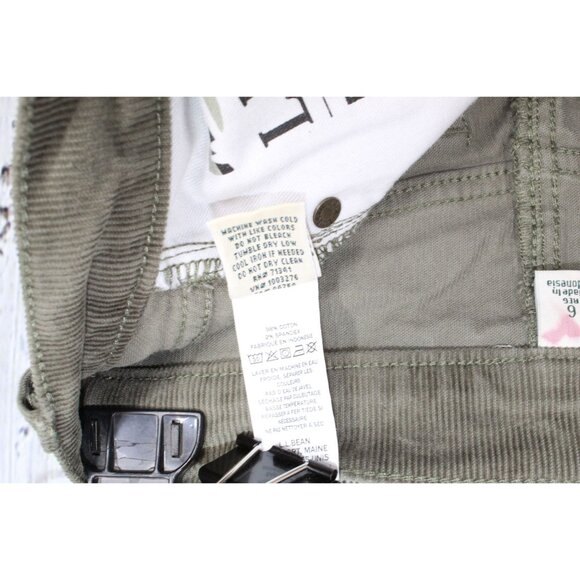 LL Bean BeanFlex Five Pocket Corduroy Pants Mid Rise Straight Leg 6 Reg - Picture 11 of 12